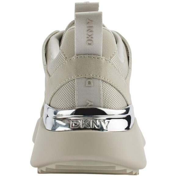 DKNY Womens Zofi Lace Up Sneaker with Logo K4402944 Soft White / Gray 8M - Picture 10 of 10